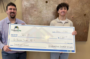 UnitedOne Credit Union scholarship recipient Jack Bauer