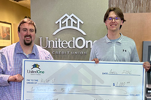 UnitedOne Credit Union scholarship recipient Kyle Heling